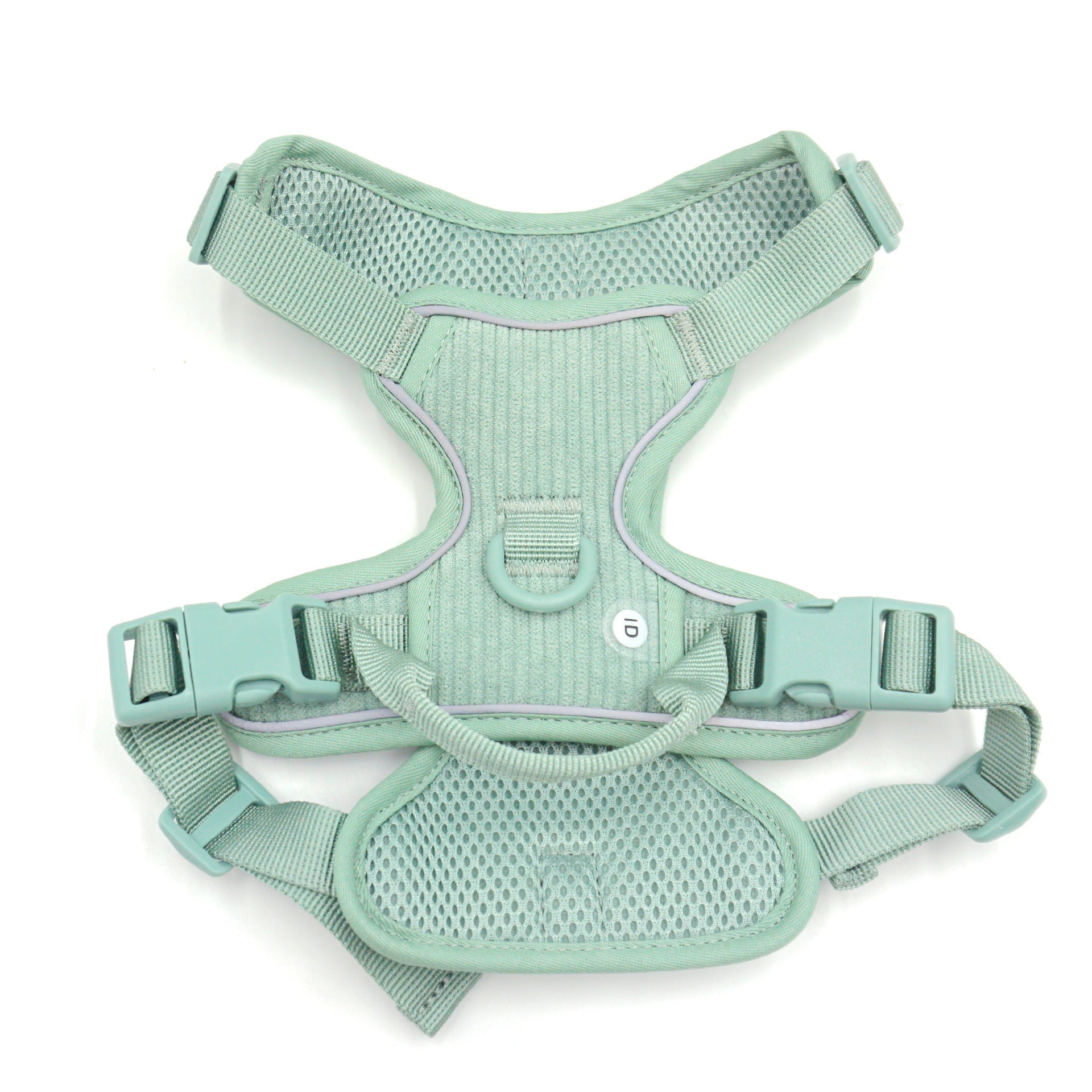 HKM-6313533 Mint Green Pet Collar and Vest Set with Haulage Rope and Mini Dog Bag for Special Occasions