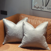HKM-631507 Geometric Grey Cushion 45x45cm with Abstract Design and PP Cotton Filler