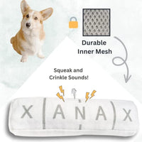 HKM-6315197 Plush Squeaky Crinkle Dog Toy for All Breeds – Durable, Fun and Entertaining 8-Inch Playtime Companion