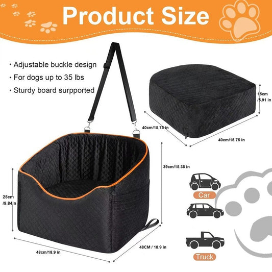HKM-6315965 Pet Height Increasing Memory Foam Cushion for Dogs and Cats - Soft Cloth Sofa Nest, 48x25CM, Available in Gray and Black