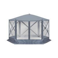 HKM-631635 Dark Gray Hexagonal 12X12ft Automatic Folding Canopy Tent