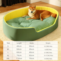 HKM-6317757 Sponge Pet Nest for Dogs and Cats - All Seasons Stereo Mat in Yellow/Black or Avocado Green