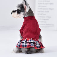 HKM-6317885 Stylish Red and Black Princess Skirt for Small to Medium Dogs