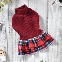 HKM-6317885 Stylish Red and Black Princess Skirt for Small to Medium Dogs