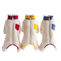 HKM-6318141 Cozy Plush Padded Stand-Up Collar Coat for Pets in Fashionable Style