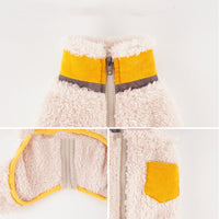 HKM-6318141 Cozy Plush Padded Stand-Up Collar Coat for Pets in Fashionable Style