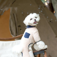 HKM-6318141 Cozy Plush Padded Stand-Up Collar Coat for Pets in Fashionable Style