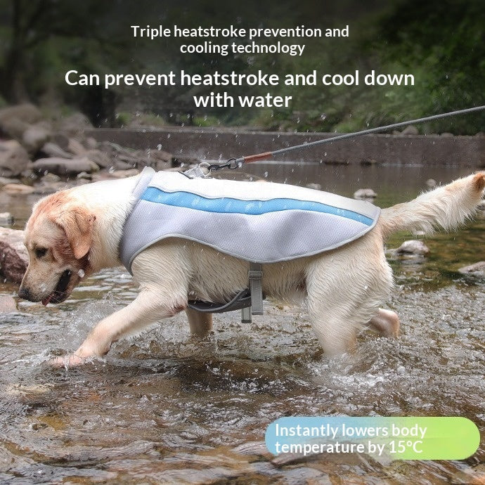 HKM-6318269 Cooling Vest for Dogs - Heatstroke Prevention Clothing in Orange, Blue, Green (3XL to 6XL)