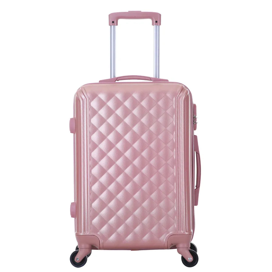 HKM-631827 Shiny ABS + PC Women's Suitcase Set with Zipper Pulls, Model XHP126