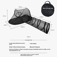 HKM-6318525 Outdoor Foldable Cat Tunnel with Mesh Tent for Cats