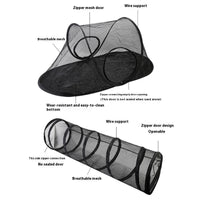 HKM-6318525 Outdoor Foldable Cat Tunnel with Mesh Tent for Cats