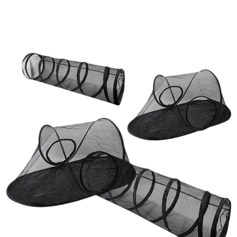 HKM-6318525 Outdoor Foldable Cat Tunnel with Mesh Tent for Cats