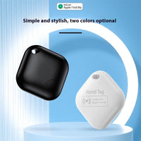 HKM-6319165 Pet Tracking Miniature Anti-Lost Locator Device, Black/White, for Apple Device Users, 210mAh Battery, Compact 30x11mm Size