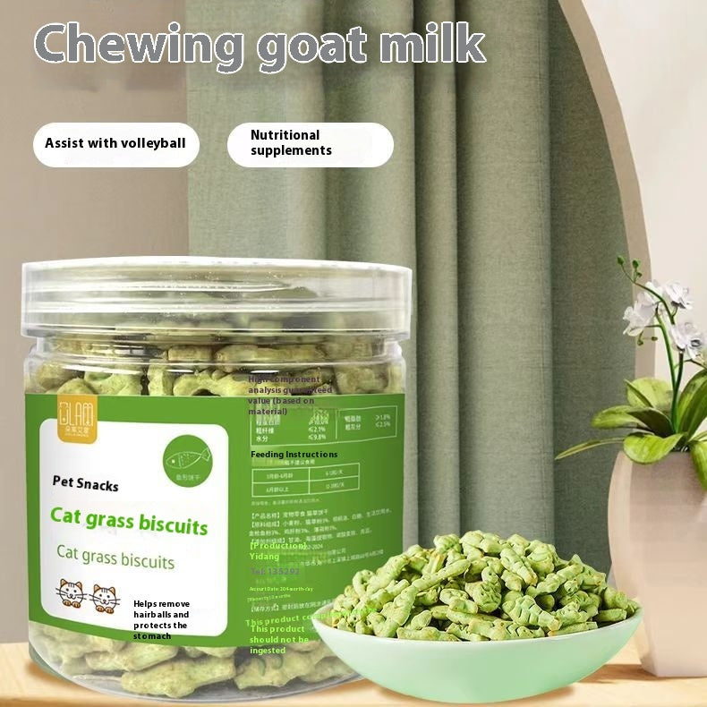 HKM-6319549 Cat Grass Snack Biscuits - Available in 300 or 830 Count Packs for Healthy Feline Treats