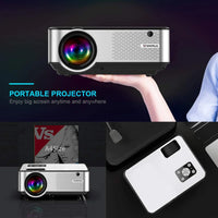 HKM-631955 Mini Portable Smart WiFi LED Projector 1280x720p HD for Home Theatre