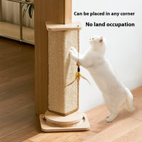 HKM-6319677 Corner Sisal Cat Scratch Board - Durable Solid Wood Design for Cats