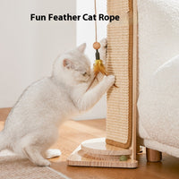 HKM-6319677 Corner Sisal Cat Scratch Board - Durable Solid Wood Design for Cats