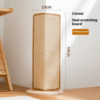 HKM-6319677 Corner Sisal Cat Scratch Board - Durable Solid Wood Design for Cats