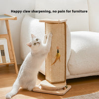 HKM-6319677 Corner Sisal Cat Scratch Board - Durable Solid Wood Design for Cats
