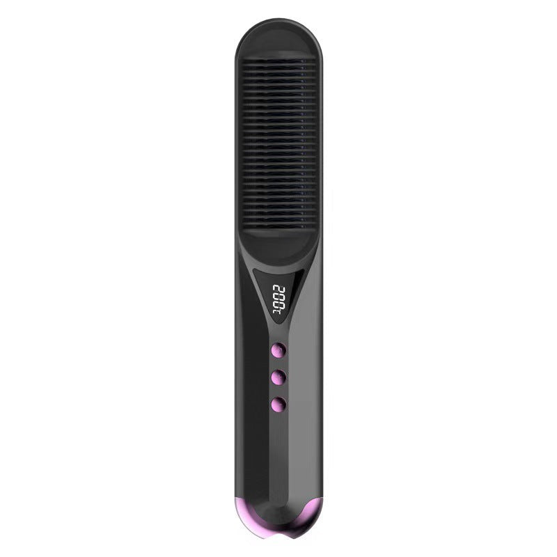HKM-632019 Dual-Use Curly and Straight Hair Comb with Tourmaline Ceramic Technology