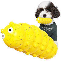 HKM-6320317 Sound Grinding Teething Ball for Dogs - Durable Plastic Chew Toy in Yellow and Insect Green