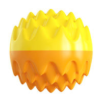 HKM-6320317 Sound Grinding Teething Ball for Dogs - Durable Plastic Chew Toy in Yellow and Insect Green