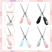 HKM-6320957 Cute Cat Paw Mini Stainless Steel Craft Scissors - Portable Folding Safety Scissors in 4 Colors