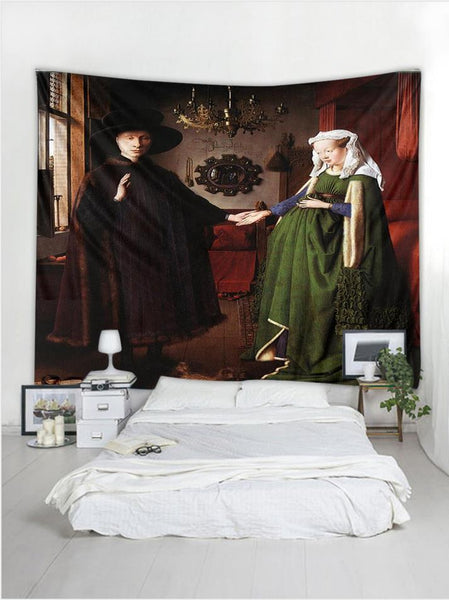 HKM-632147 Arnolfini Portrait Tapestry in Multiple Sizes - 150x100cm, 150x130cm, 150x230cm