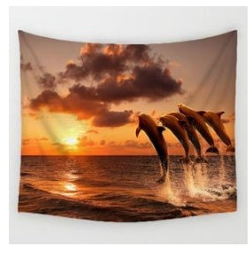 HKM-632147 Boho Animal Print Tapestry Wall Hanging Beach Towel Blanket - 100% Polyester