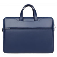 HKM-632147 PU Leather Waterproof Laptop Shoulder Bag - Portable Briefcase for Men and Women