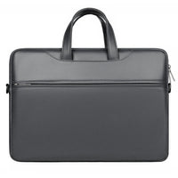HKM-632147 PU Leather Waterproof Laptop Shoulder Bag - Portable Briefcase for Men and Women