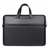 HKM-632147 PU Leather Waterproof Laptop Shoulder Bag - Portable Briefcase for Men and Women