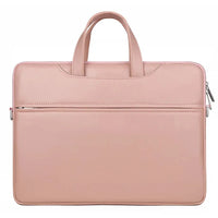 HKM-632147 PU Leather Waterproof Laptop Shoulder Bag - Portable Briefcase for Men and Women