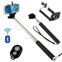 HKM-632147 Telescopic Stainless Steel 7-Section Selfie Stick with U-Shaped Clip for Convenient Captures