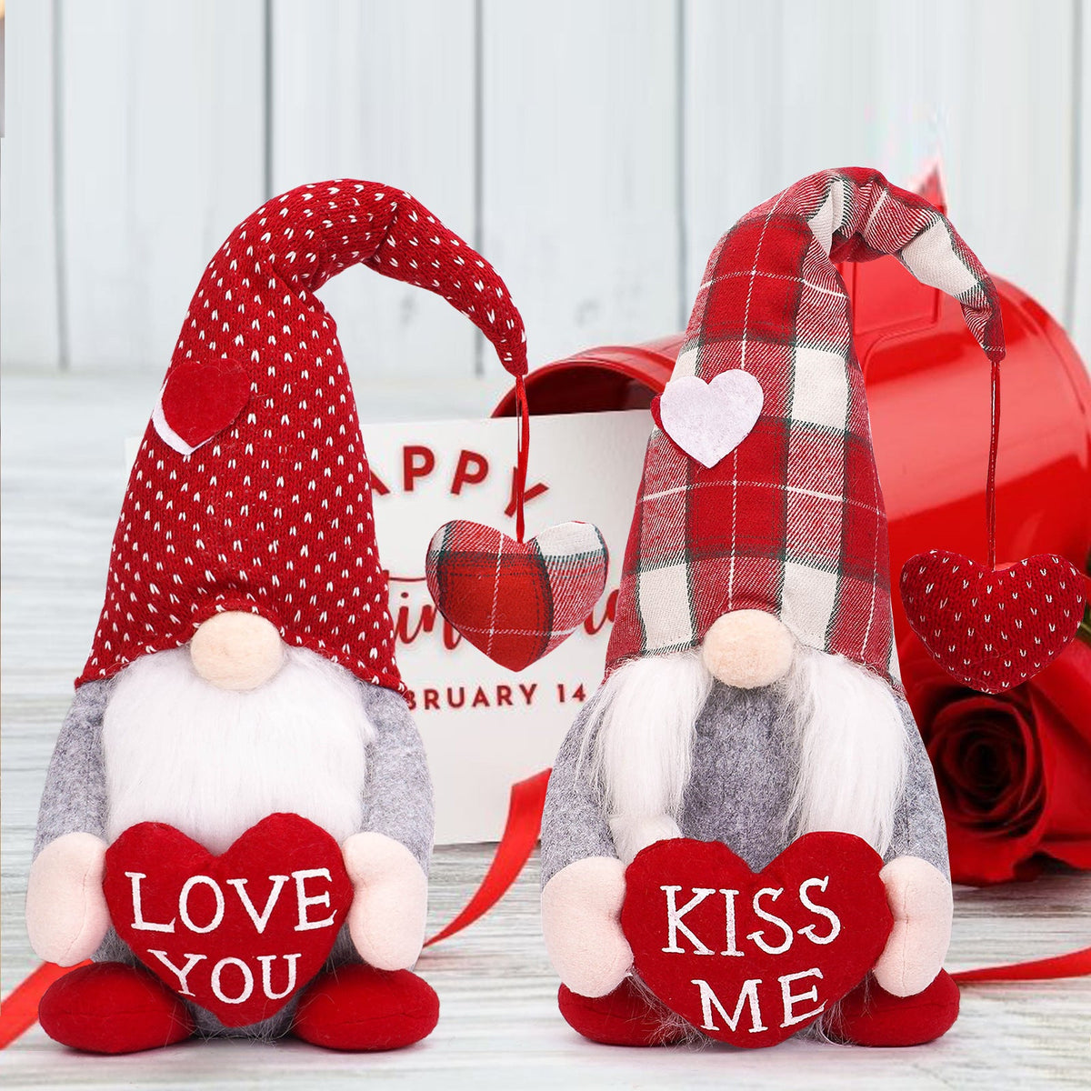 HKM-632275 Cotton Stuffed Faceless Doll Pendant for Valentine's Day Gift