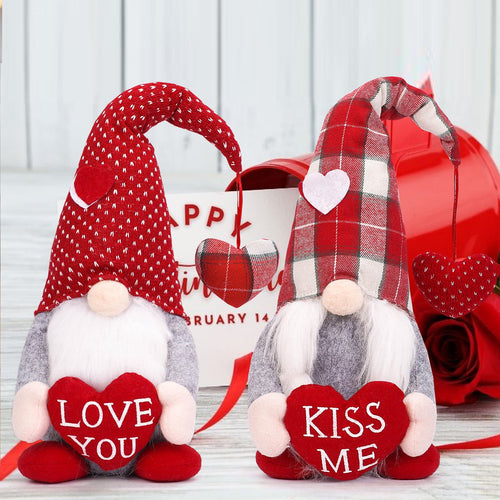 HKM-632275 Cotton Stuffed Faceless Doll Pendant for Valentine's Day Gift