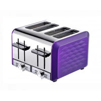HKM-632339 1700W Purple Stainless Steel Electric Toaster for Home Use