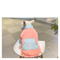 HKM-6323901 Warm Cotton-Padded Jacket for Winter in Blue and Pink, Sizes L to 3XL