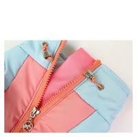 HKM-6323901 Warm Cotton-Padded Jacket for Winter in Blue and Pink, Sizes L to 3XL
