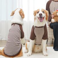 HKM-6324541 Striped Large Dog Undershirt - Unisex Polyester Pet Shirt in Various Colors