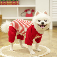 HKM-6324541 Striped Large Dog Undershirt - Unisex Polyester Pet Shirt in Various Colors