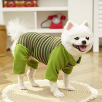 HKM-6324541 Striped Large Dog Undershirt - Unisex Polyester Pet Shirt in Various Colors