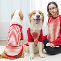 HKM-6324541 Striped Large Dog Undershirt - Unisex Polyester Pet Shirt in Various Colors