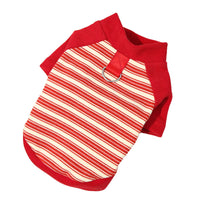 HKM-6324541 Striped Large Dog Undershirt - Unisex Polyester Pet Shirt in Various Colors