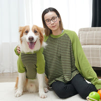 HKM-6324541 Striped Large Dog Undershirt - Unisex Polyester Pet Shirt in Various Colors