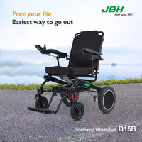HKM-632467 Electric Wheelchair D15B with EABS Braking System, 20km Range, Removable Battery, Aluminum Alloy Frame