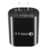 HKM-632467 Single Port USB Fast Charger - QC3.0 American & European Standards, Compatible with Android and iPhone