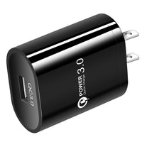 HKM-632467 Single Port USB Fast Charger - QC3.0 American & European Standards, Compatible with Android and iPhone