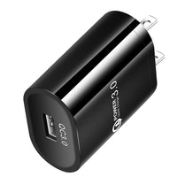 HKM-632467 Single Port USB Fast Charger - QC3.0 American & European Standards, Compatible with Android and iPhone