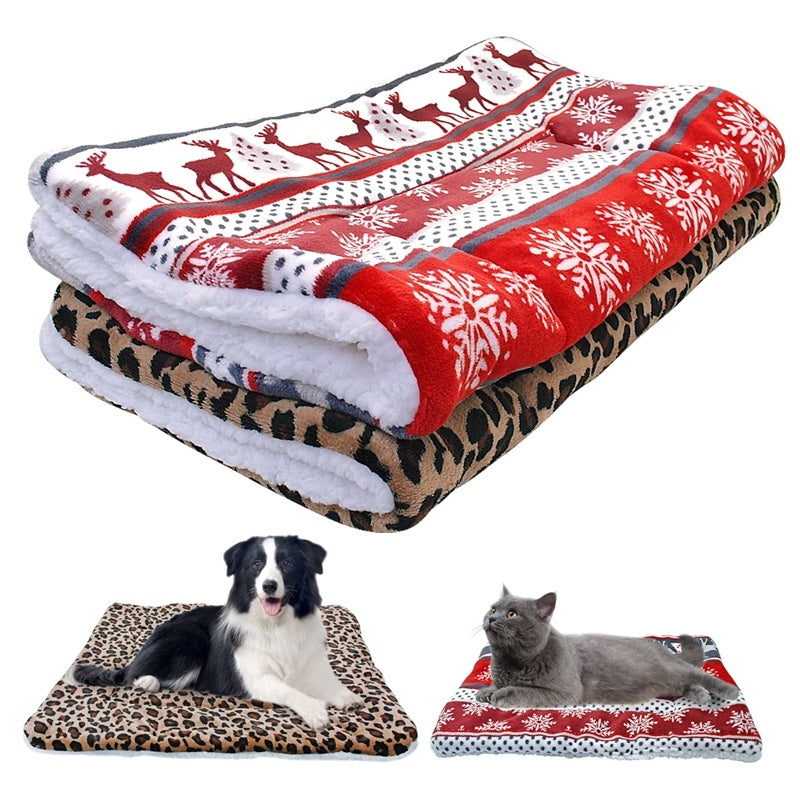 HKM-6326077 Cozy Flannel and Cotton Velvet Dog Mat in Multiple Sizes